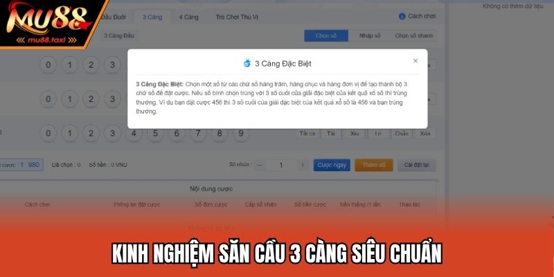 Tìm Hiểu Về Lô Ba Càng MU88 - Hướng Săn Cầu Phù Hợp 4 Kinh nghiệm săn cầu 3 càng siêu chuẩn