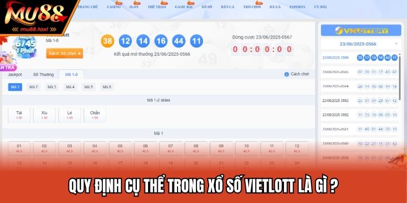 Xổ Số Vietlott Là Gì ? Giải Thích Tường Tận Cho Bạn Từ Mu88 3 Quy định cụ thể trong xổ số Vietlott là gì ?